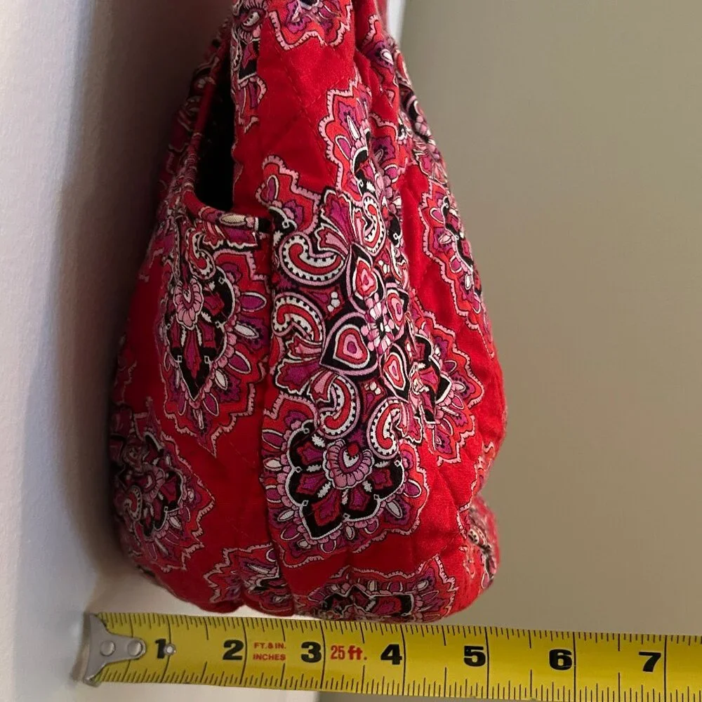 Vera Bradley Frankly Scarlet zippered tote in red/multicolor; retired pattern